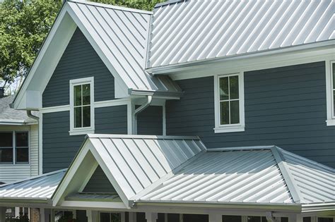 silver metal roof with cream colored house|metal roof siding color combinations.